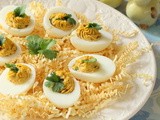Easter Egg Recycling:  Chipotle Cilantro Deviled Eggs