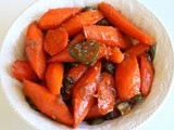 Not Your Easter Bunny's Carrots:  Roasted Ginger Soy Glazed Carrots and Jalapenos