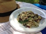Chicken, Quinoa, Eggplant, Kale, Basil and Fennel Picnic Salad