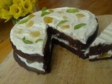 Chocolate rum cake with lime and ginger (a dark and stormy layer cake)