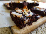 Flourless (nut free) Pomegranate and Coconut Brownies
