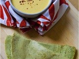 Push the envelope: Savoury Moong Crepes with Carrot, Cucumber & Walnut Chutney ~ a protein rich vegetarian rich b’fast ~