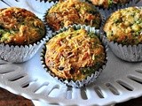 Spinach Feta Muffins - Savory Muffin Recipe (Eggless Option Included)