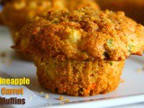 Eggless Pineapple Carrot Buttermilk Muffins