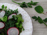 Spring Greens + Honey-Grapefruit Vinaigrette, Two Ways