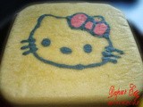 Steamed White Cake Hello Kitty / Kue Putih Telur Kukus Hello Kitty