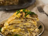 Recept lasagne van flensjes met paddenstoelen