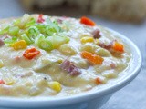 Recept voor soep met aardappel, mais en kaas