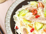 Rijst noedels makreel salade recept