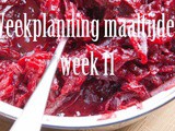 Weekplanning maaltijden week 11