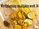Weekplanning maaltijden week 34