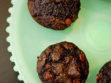 Bakery-style double chocolate chip muffins