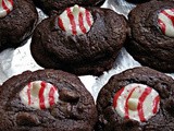 Candy cane kiss cookies