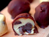 Chocolate covered (eggless) cookie dough truffles