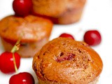 Double chocolate cherry muffins