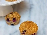 Oatmeal blueberry applesauce muffins