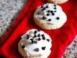 Soft sugar cookies with cookie dough frosting