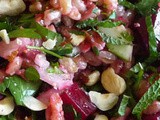 Farro Beet Salad with Fresh Herbs and Hazelnuts