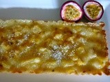 Pineapple and passion fruit tart