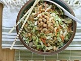 Asian Cabbage Slaw with Chicken and Roasted Cashews