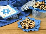 Homemade Hanukkah Candy Bark with Slivered Almonds and Dried Apples