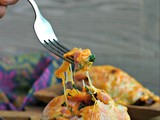 Leftover Ham, Cheese and Spinach Stuffed Sweet Potatoes