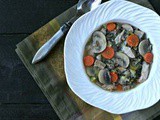 Turkey and Wild Rice Soup with Leeks and Mushrooms
