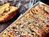 Whole wheat herbed garlic pull-apart bread