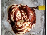 Malted Milk Ice Cream (No Churn) with a Quick Mars Bar Sauce