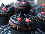 Dark Chocolate Salted Caramel Spider Cupcakes