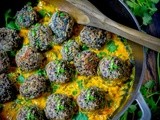 Lentil Meatballs with Indian Fenugreek Sauce