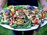 Nicoise salad with charred fish