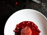 Poached Pears with Pomegranate