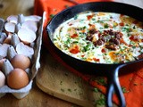 Polenta Skillet Eggs with Chorizo