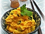 Mashed Pumpkin with Cucumber and Egg