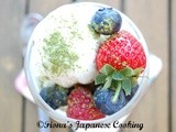 Ice-cream with summer berries & soy sauce