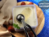 Lychee Coconut Ice-cream (Vegan & no-Churn)