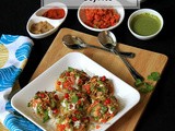 Papdi Chaat with Sofrito (Spanish Tomato Sauce)