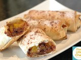 Chocolate and Nectarine Burritos