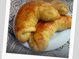 My sister's lightly brioched croissants. a treat