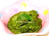 Microwave Corriander Chutney / cilantro dip / Kothamalli Chutney