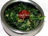 Spinach Stir fry / Spinach poriyal