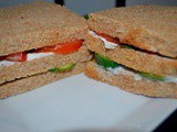 Tomato basil sandwich