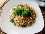 Israeli Couscous, with Cannelini Beans