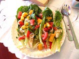 Romaine and Potato Salad with Artichoke, Tomato, and Parsley Dressing