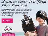 Mabel’s Labels :50% off on Pirate Ship and Skull 'n' Crossbones Sticky Labels and Plane Sticky Labels