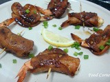 Prawns Wrapped in Ham Slices