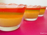 Rainbow Jelly with Mango Pudding