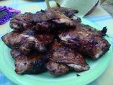 Grilled Chicken with Spiced Blueberry bbq Sauce