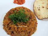 Masoor Khichadi ~ Brown Lentil or Masoor Beans Pulao